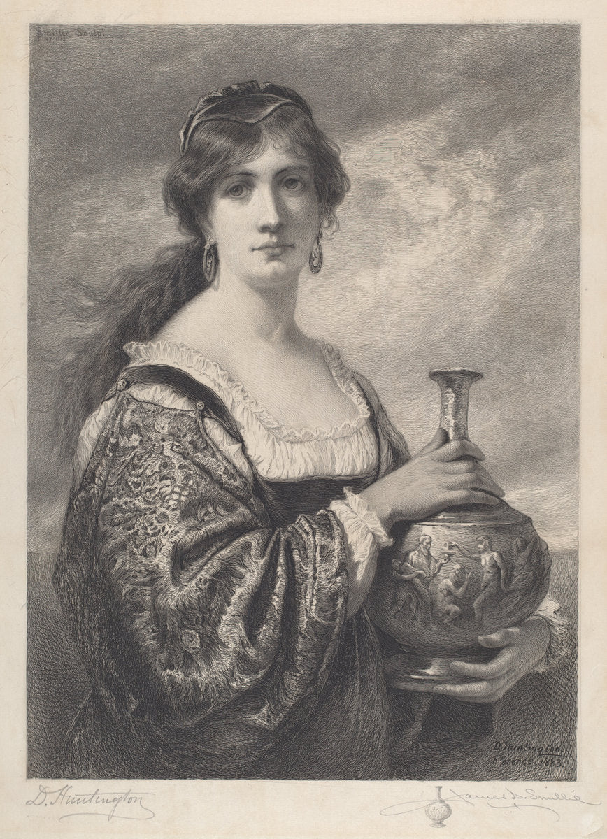 The Goldsmith's Daughter by Daniel Huntington (American, 1816 - 1906), 16X12"(A3)Poster Print