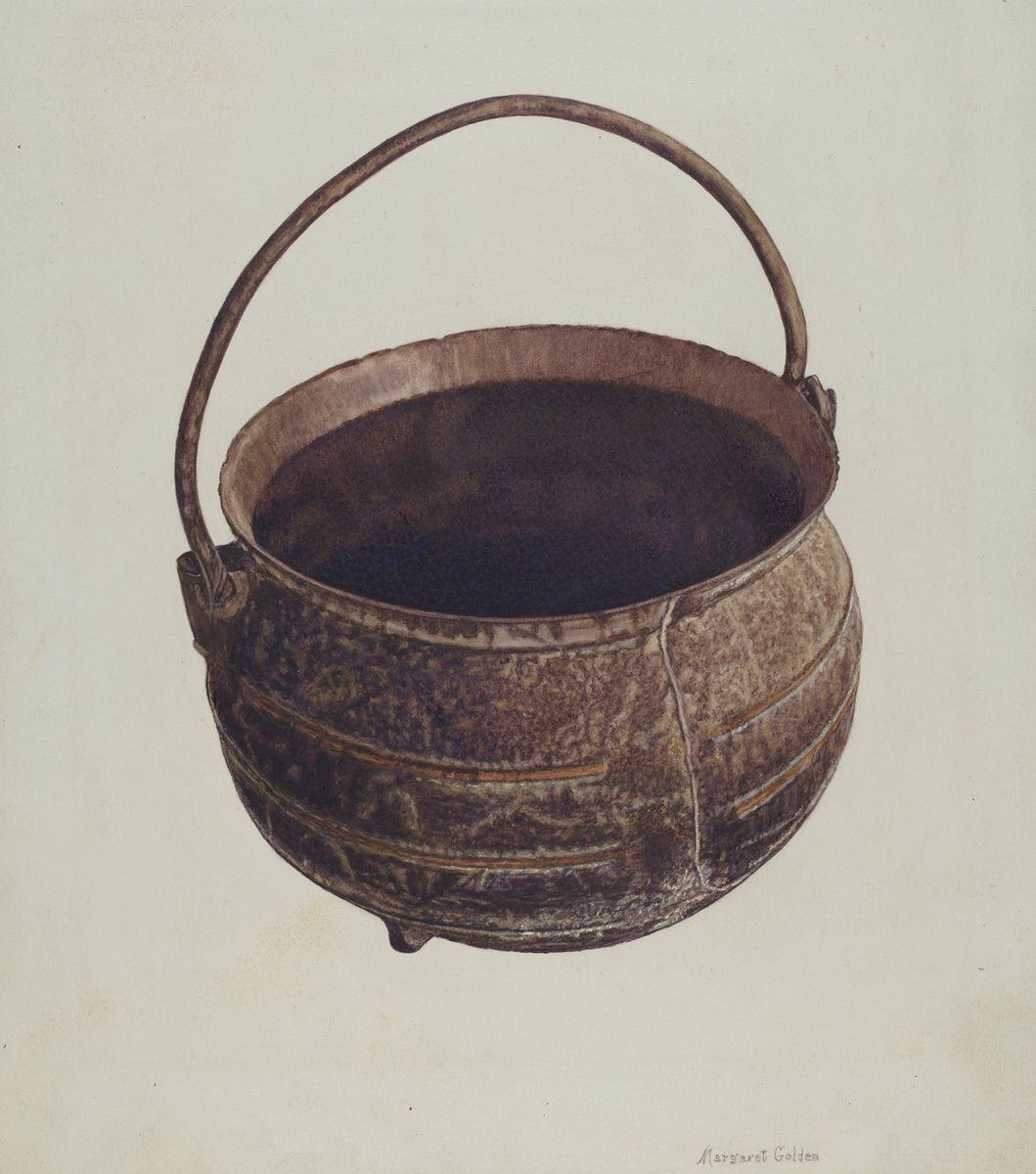 Cast Iron Pot by Margaret Golden (American, active c. 1935), 16X12"(A3)Poster Print