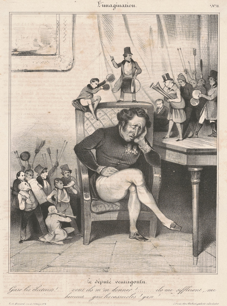 Le député ventrigoulu by Honoré Daumier (French, 1808 - 1879), 16X12"(A3)Poster Print