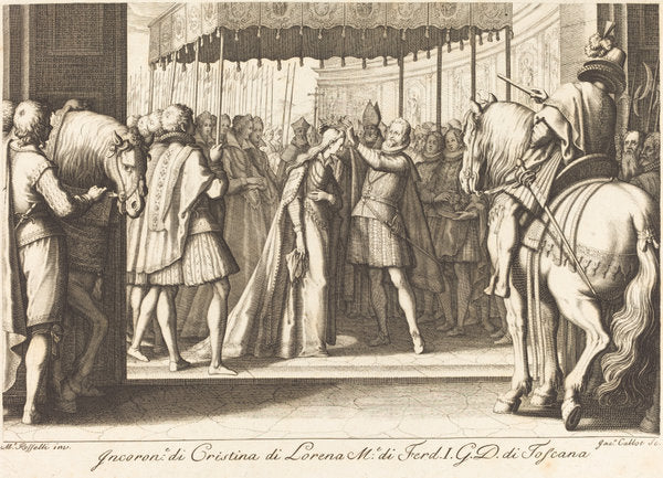 Crowning of the Grand Duchess by Jacques Callot (French, 1592 - 1635), 16X12"(A3)Poster Print