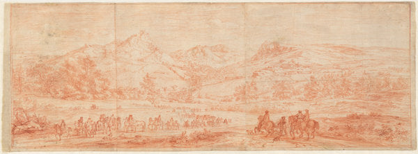 French Troops before Salins and the Surrounding Hills by Adam Frans van der Meulen (French, born Flanders, 1632 - 1690), 16X12"(A3)Poster Print