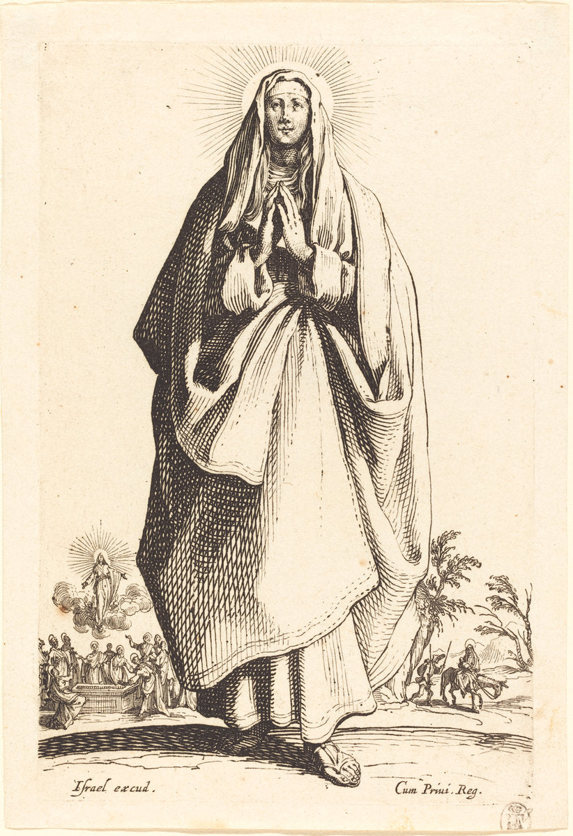 The Virgin by Jacques Callot (French, 1592 - 1635), 16X12"(A3)Poster Print