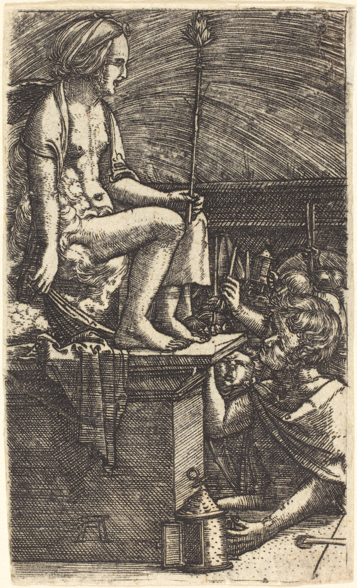 The Roman Courtesan (The Revenge of the Magician Virgil) by Albrecht Altdorfer (German, 1480 or before - 1538), 16X12"(A3)Poster Print