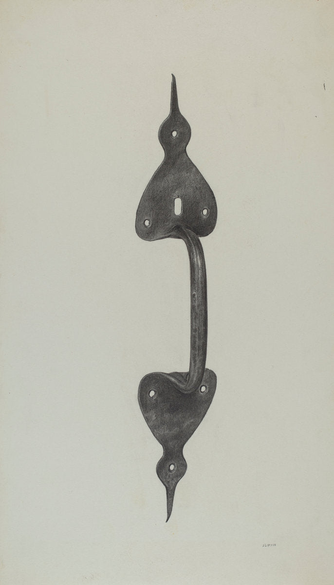 Door Handle by Jacob Lipkin (American, active c. 1935), 16X12"(A3)Poster Print