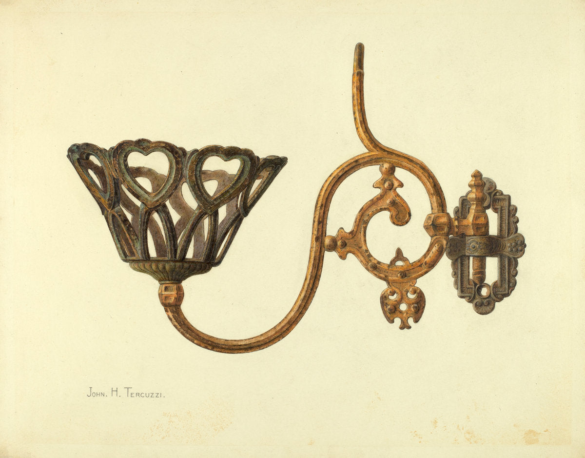 Swinging Lamp Bracket by John H. Tercuzzi (American, active c. 1935), 16X12"(A3)Poster Print