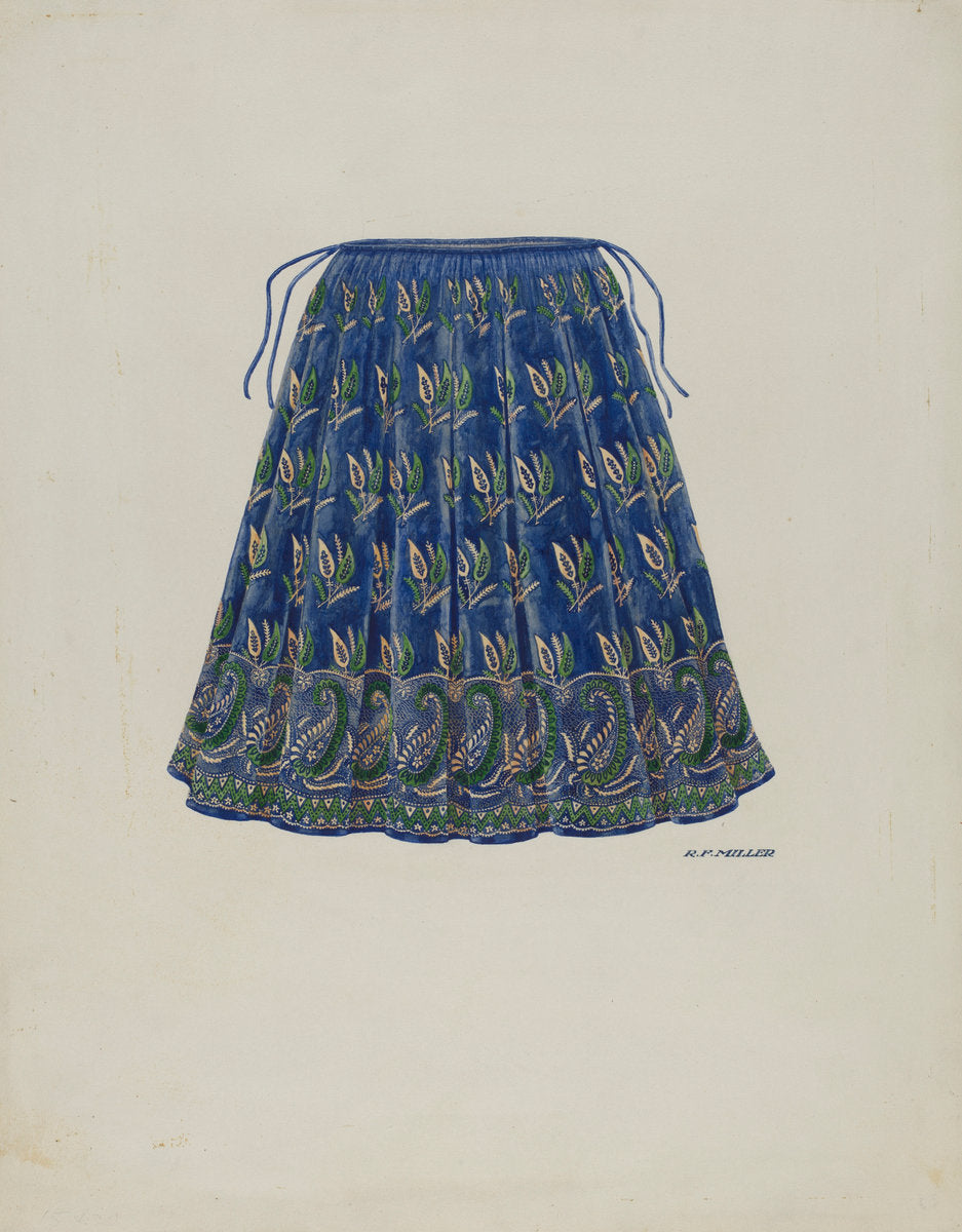 Skirt by Randolph F. Miller (American, active c. 1935), 16X12"(A3)Poster Print