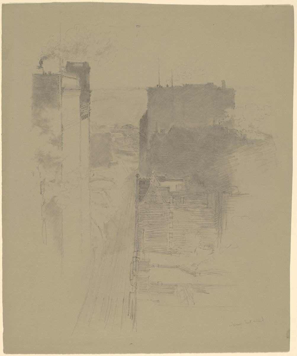 The Battery, New York by Stanford White (American, 1853 - 1906), 16X12"(A3)Poster Print