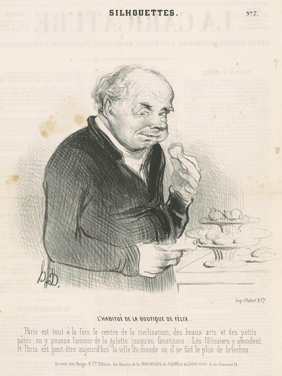 L'habitué de la boutique de Félix by Honoré Daumier (French, 1808 - 1879), 16X12"(A3)Poster Print