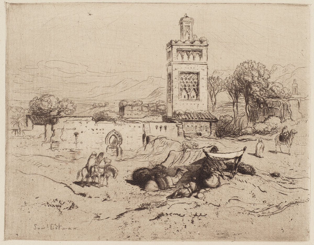 Ruins of a Mosque, Tlemciem, Algeria by Samuel Colman (American, 1832 - 1920), 16X12"(A3)Poster Print