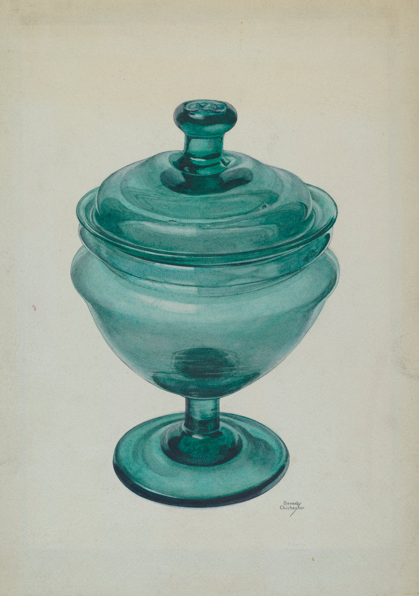 Covered Compote by Beverly Chichester (American, active c. 1935), 16X12"(A3)Poster Print