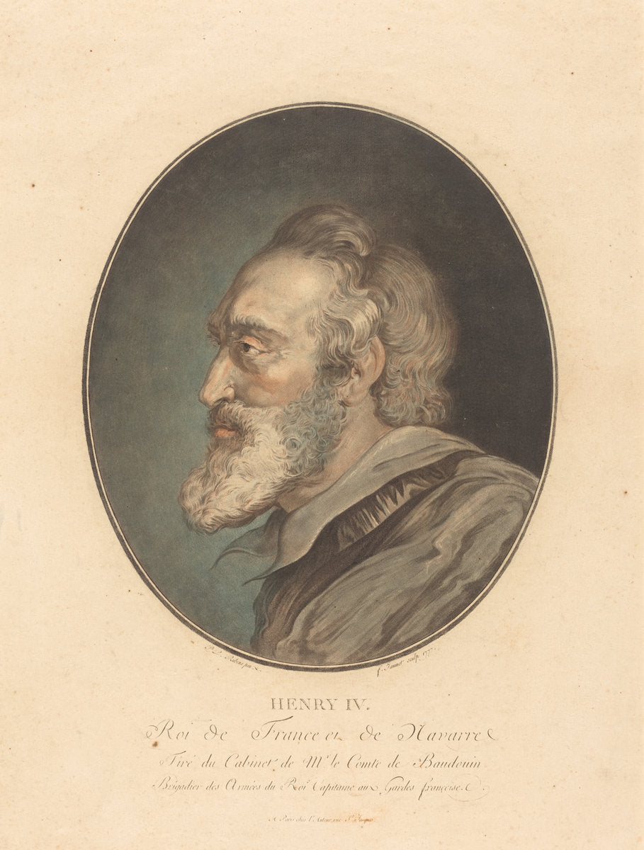 Henry IV by Jean-François Janinet after Sir Peter Paul Rubens (French, 1752 - 1814), 16X12"(A3)Poster Print