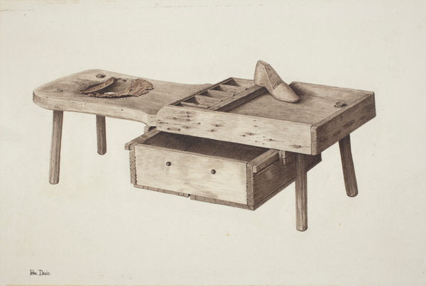 Shoemaker's Bench by Pearl Davis (American, active c. 1935), 16X12"(A3)Poster Print
