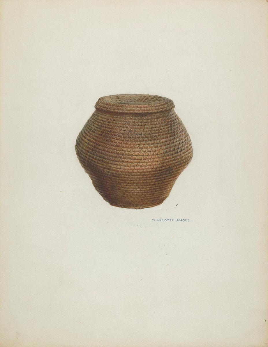 Bee Basket and Cover by Charlotte Angus (American, 1911 - 1989), 16X12"(A3)Poster Print