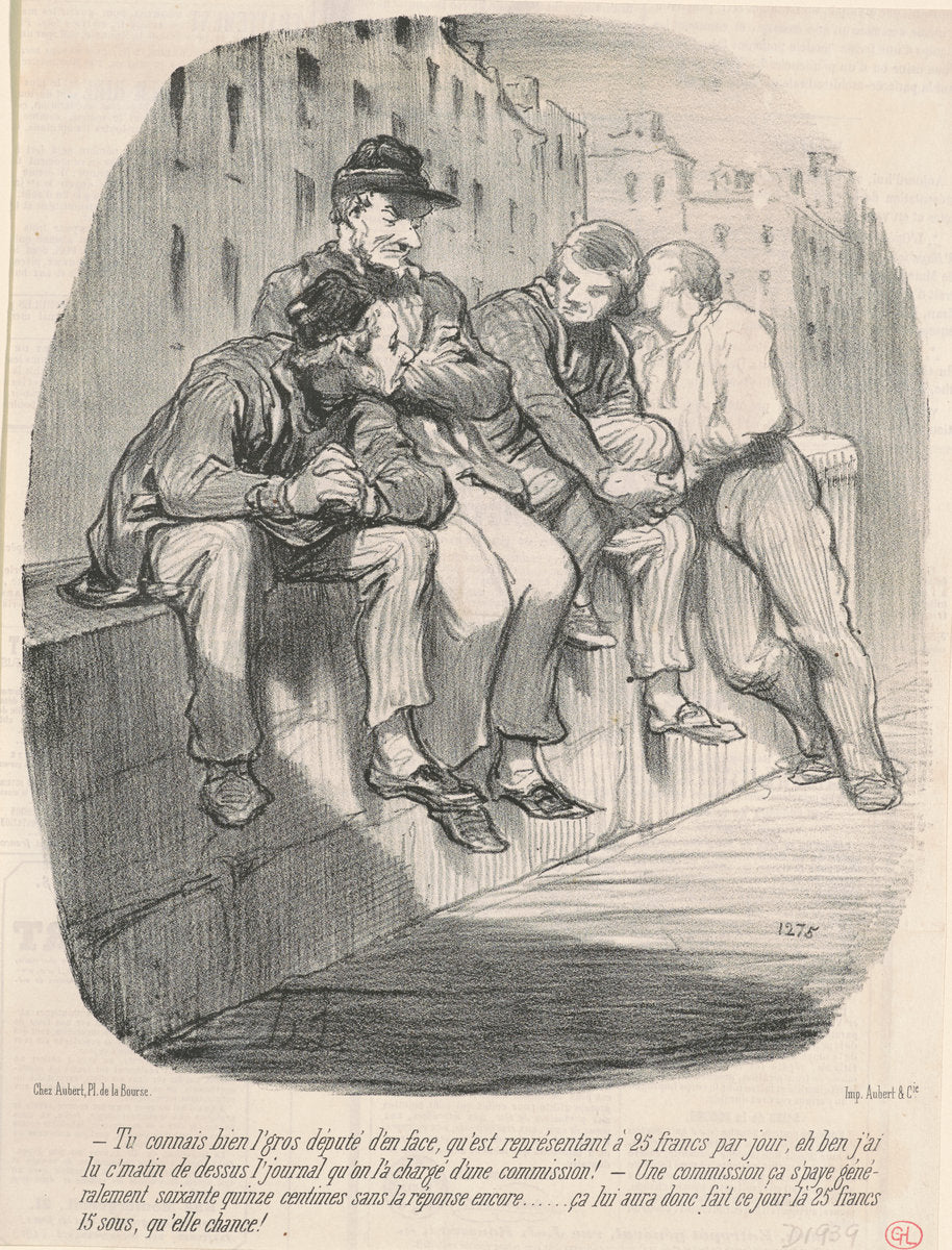 Tu connais bien l'gros député d'en face ... by Honoré Daumier (French, 1808 - 1879), 16X12"(A3)Poster Print