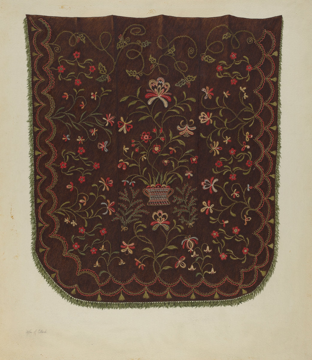 Coverlet by Mae A. Clarke (American, active c. 1935), 16X12"(A3)Poster Print
