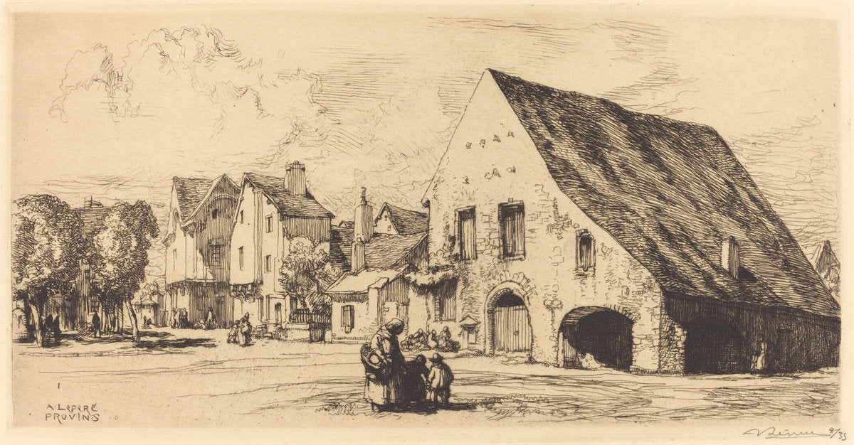 Provins (Seine et Marne) by Auguste Lepère (French, 1849 - 1918), 16X12"(A3)Poster Print