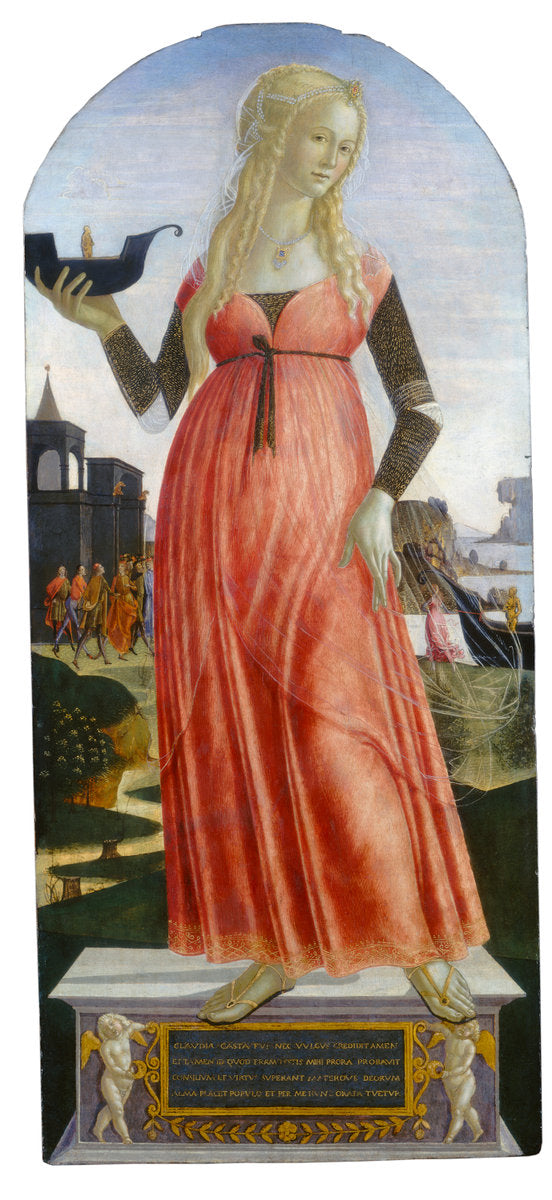 Claudia Quinta by Neroccio de' Landi (Italian, 1447 - 1500), 16X12"(A3)Poster Print
