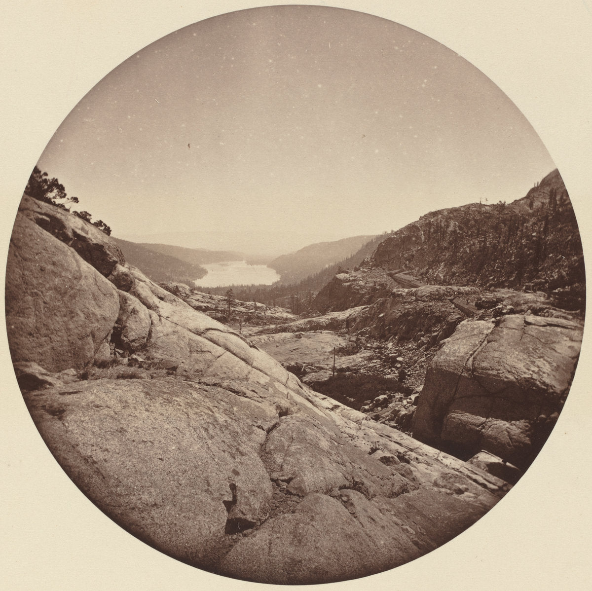Donner Lake, California by Carleton E. Watkins (American, 1829 - 1916), 16X12"(A3)Poster Print