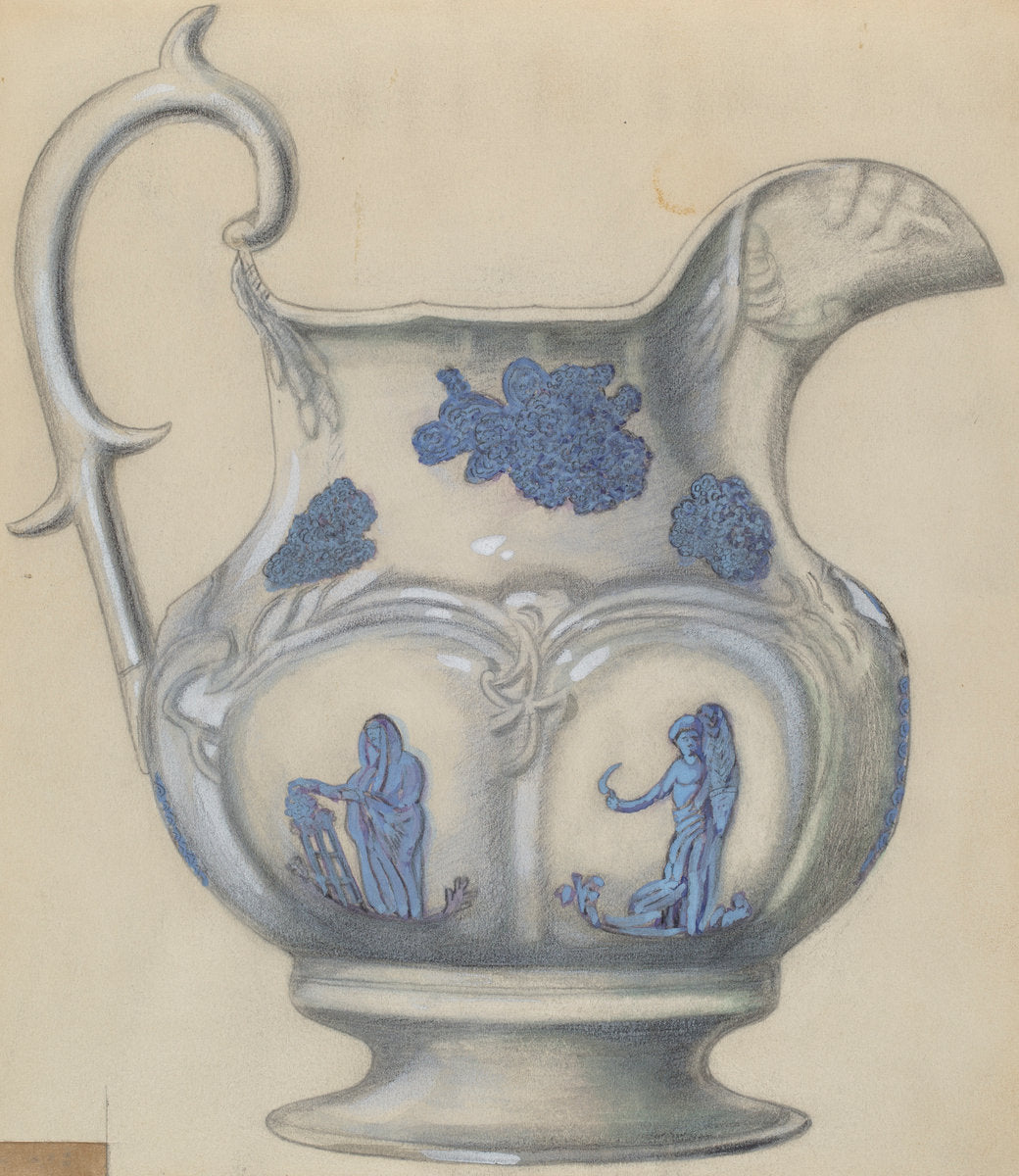 Pitcher by John Cutting (American, active c. 1935), 16X12"(A3)Poster Print