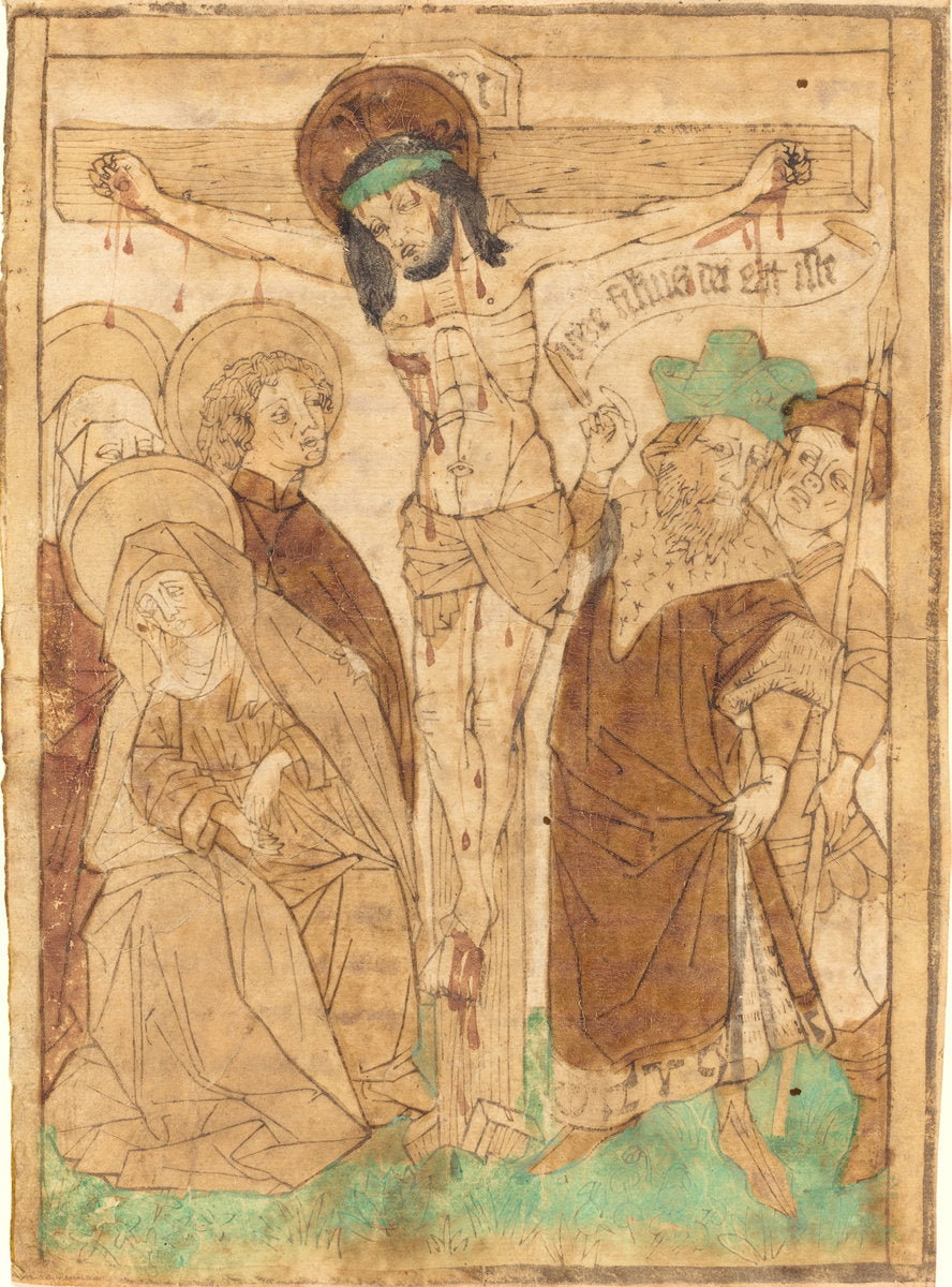 c. 1450/1460 by German 15th Century (Christ on the Cross), 16X12"(A3)Poster Print