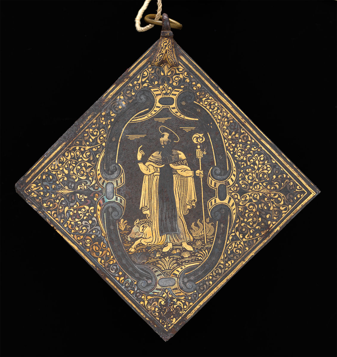 niello plate by Probably German 19th Century (Saint Anthony), 16X12"(A3)Poster Print