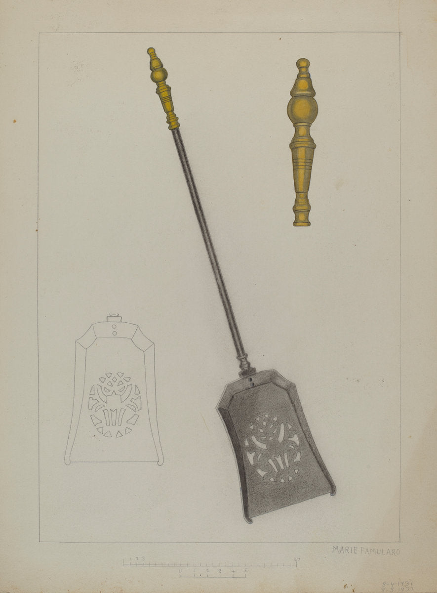 Fire Shovel by Marie Famularo (American, 1901 - 1975), 16X12"(A3)Poster Print