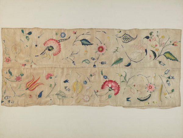 Embroidery by Martha Elliot (American, active c. 1935), 16X12"(A3)Poster Print