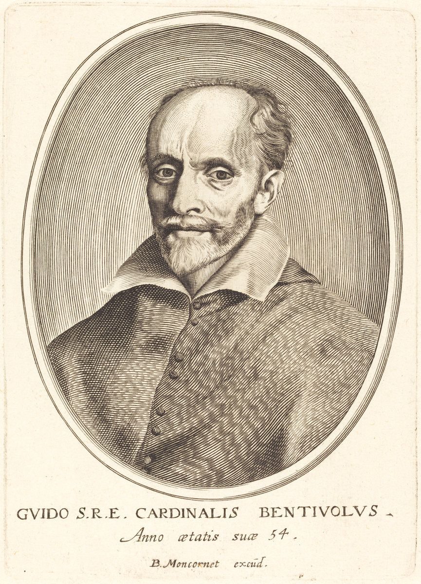 Guido Bentivoglio by Balthasar Moncornet (French, c. 1600 - 1668), 16X12"(A3)Poster Print