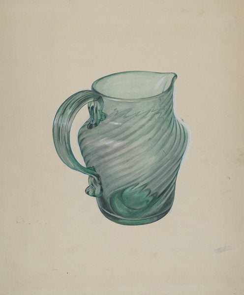 Glass Pitcher by Beverly Chichester (American, active c. 1935), 16X12"(A3)Poster Print