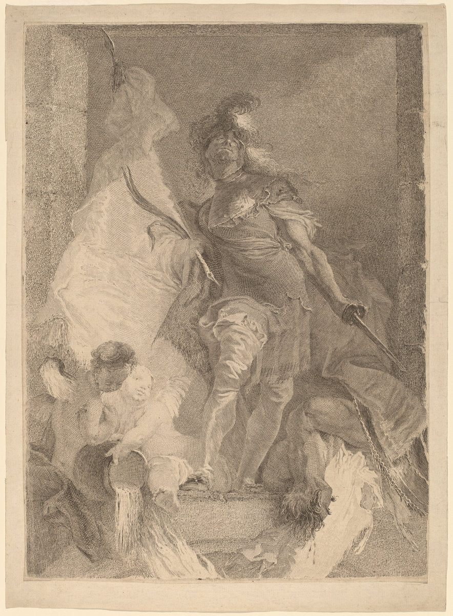 Saint Florian by Johann Beheim after Franz Anton Maulbertsch (Austrian, c. 1730 - after 1770), 16X12"(A3)Poster Print
