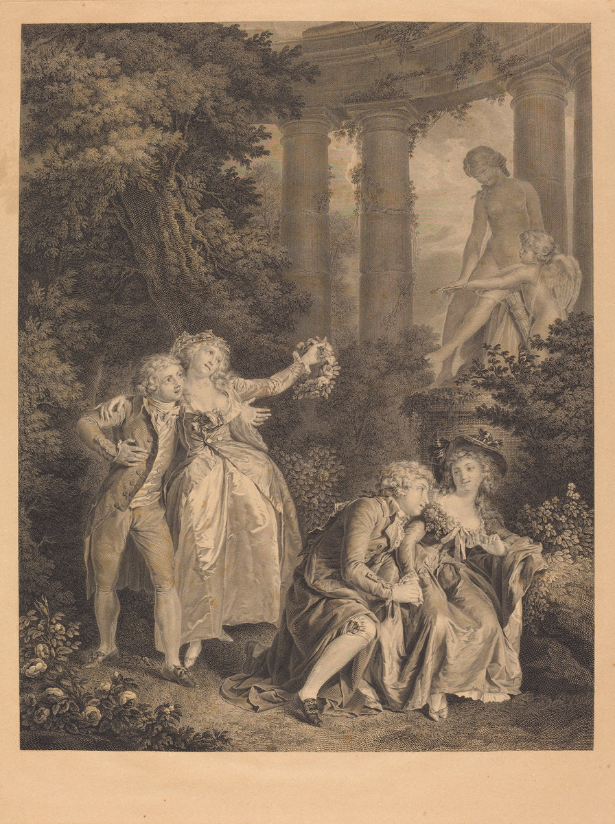 Le Serment by Charles-Clement Bervic after Louis Rolland Trinquesse (French, 1756 - 1822), 16X12"(A3)Poster Print