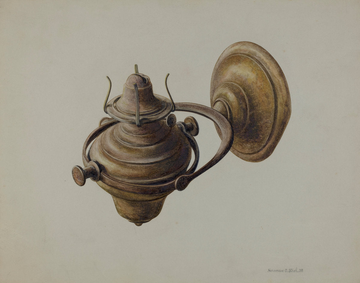 Binnacle Lamp by Herman O. Stroh (American, active c. 1935), 16X12"(A3)Poster Print