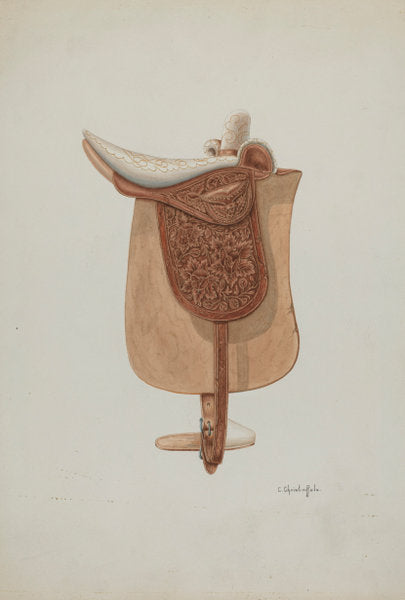 Saddle by Cornelius Christoffels (American, active c. 1935), 16X12"(A3)Poster Print