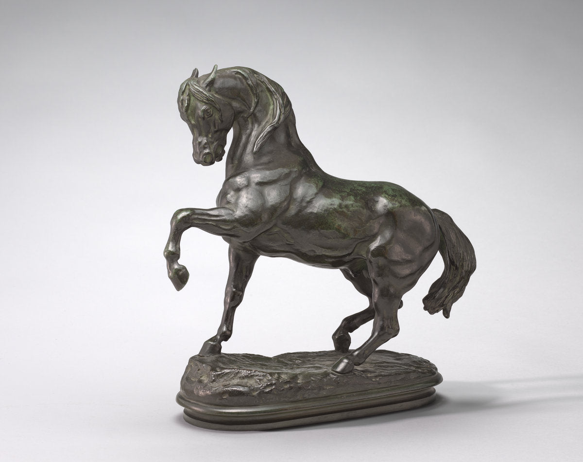 Turkish Horse, Left Foreleg Raised by Antoine-Louis Barye (French, 1795 - 1875), 16X12"(A3)Poster Print