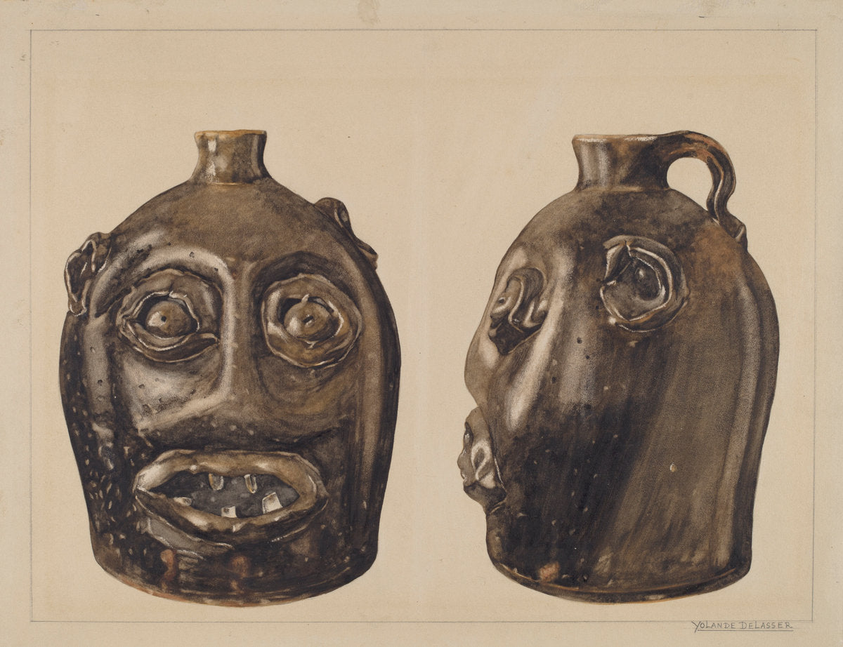 Grotesque Jug by Yolande Delasser (American, active c. 1935), 16X12"(A3)Poster Print