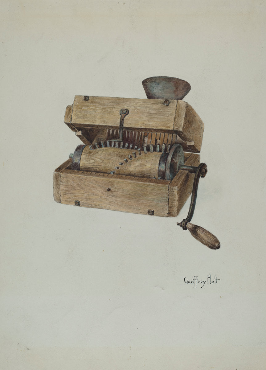 Meat Grinder by Geoffrey Holt (American, active c. 1935), 16X12"(A3)Poster Print