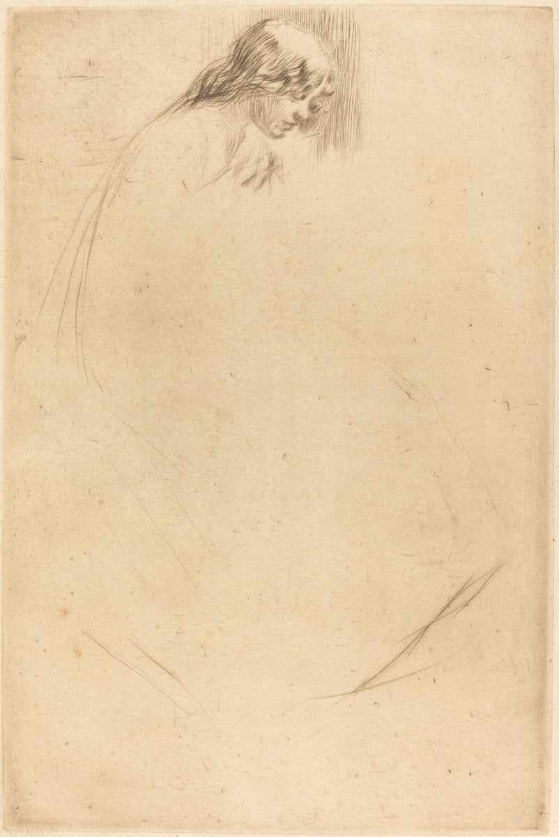Jo's Bent Head by James McNeill Whistler (American, 1834 - 1903), 16X12"(A3)Poster Print