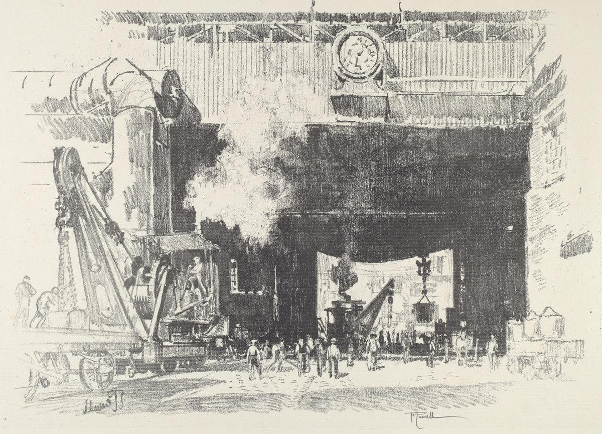 The Big Gate of the Big Shop by Joseph Pennell (American, 1857 - 1926), 16X12"(A3)Poster Print