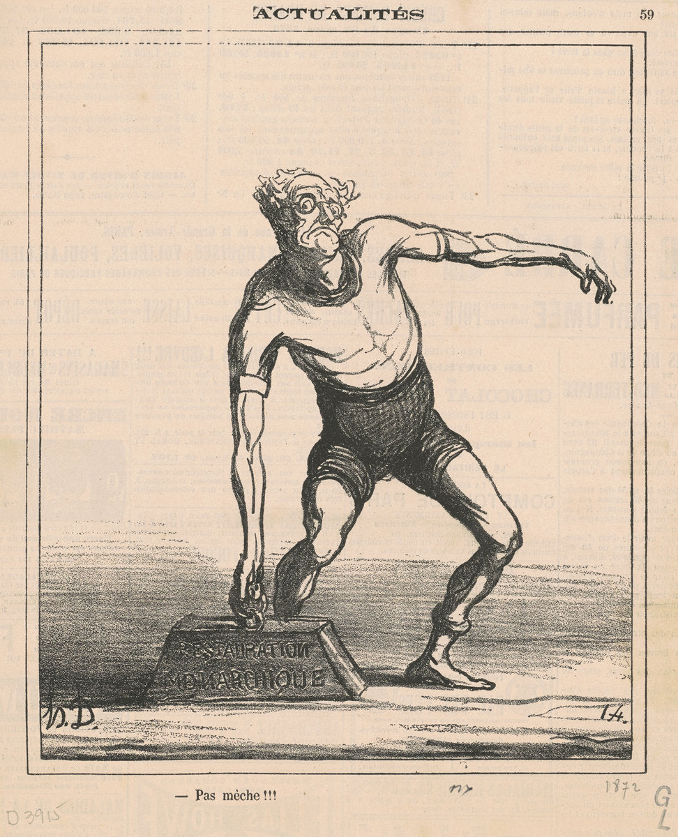 Pas mèche!!! by Honoré Daumier (French, 1808 - 1879), 16X12"(A3)Poster Print