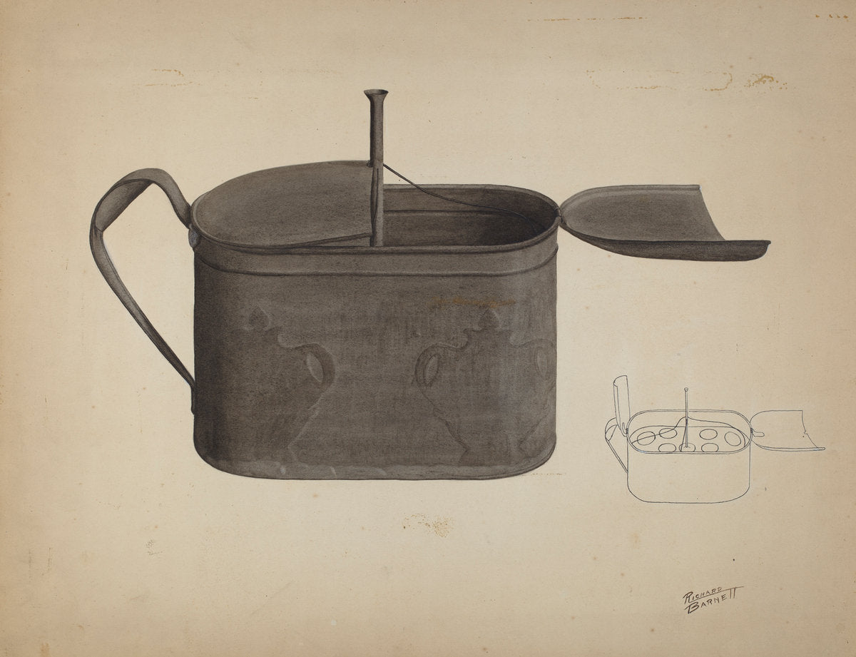 Tin Egg Boiler by Richard Barnett (American, active c. 1935), 16X12"(A3)Poster Print