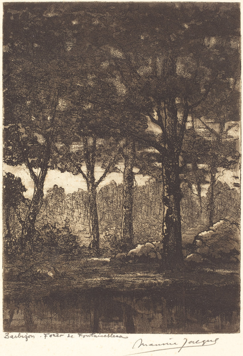 Barbizon: Foret de Fontainbleau by Maurice Jacque (French, active second half 19th century), 16X12"(A3)Poster Print