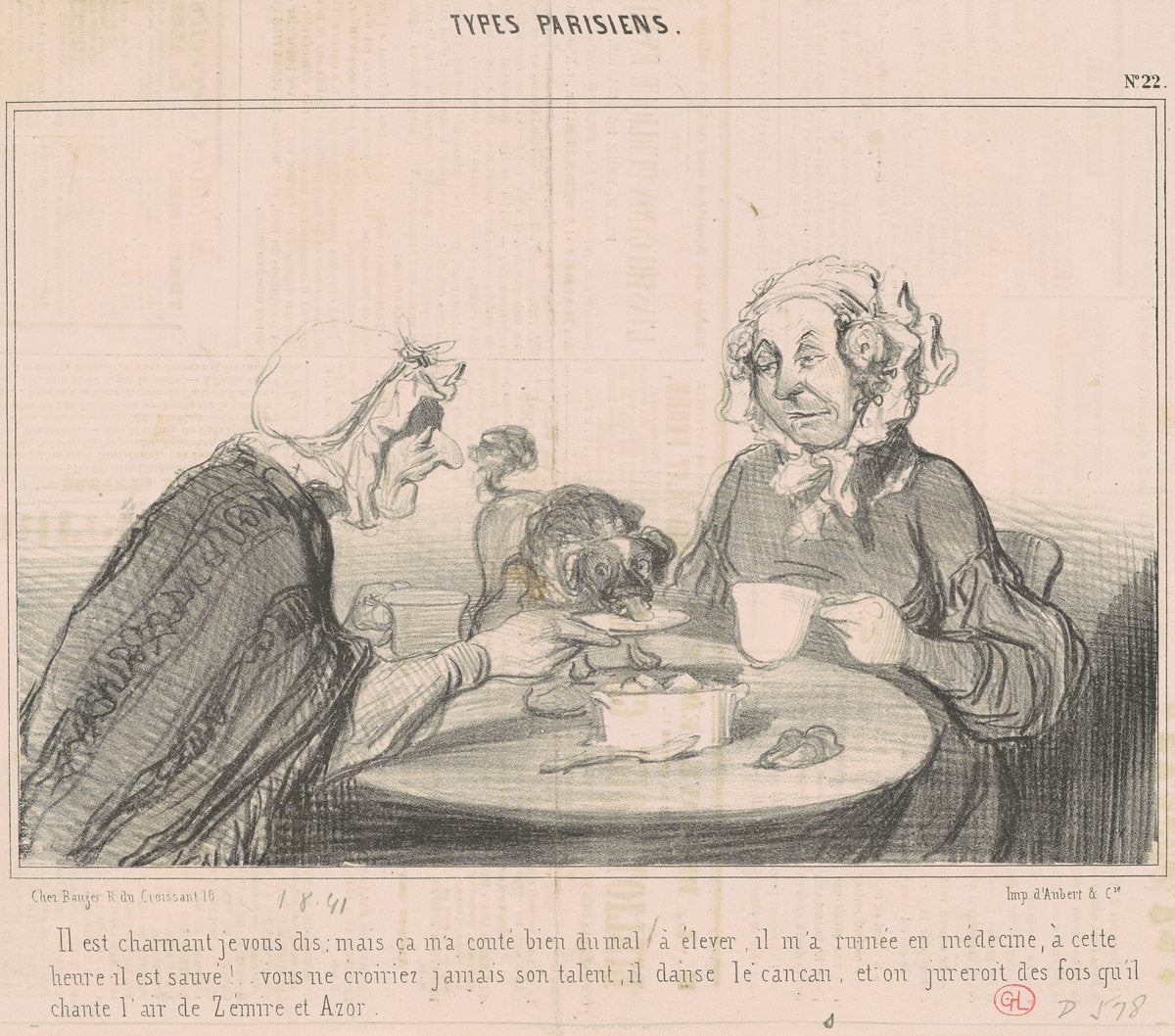 Il est charmant je vous dis... by Honoré Daumier (French, 1808 - 1879), 16X12"(A3)Poster Print