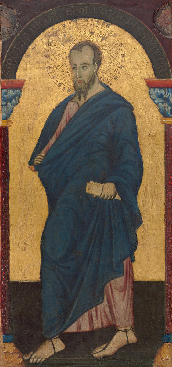 Saint James Minor by Master of Saint Francis (Umbrian, active third quarter 13th century), 16X12"(A3)Poster Print