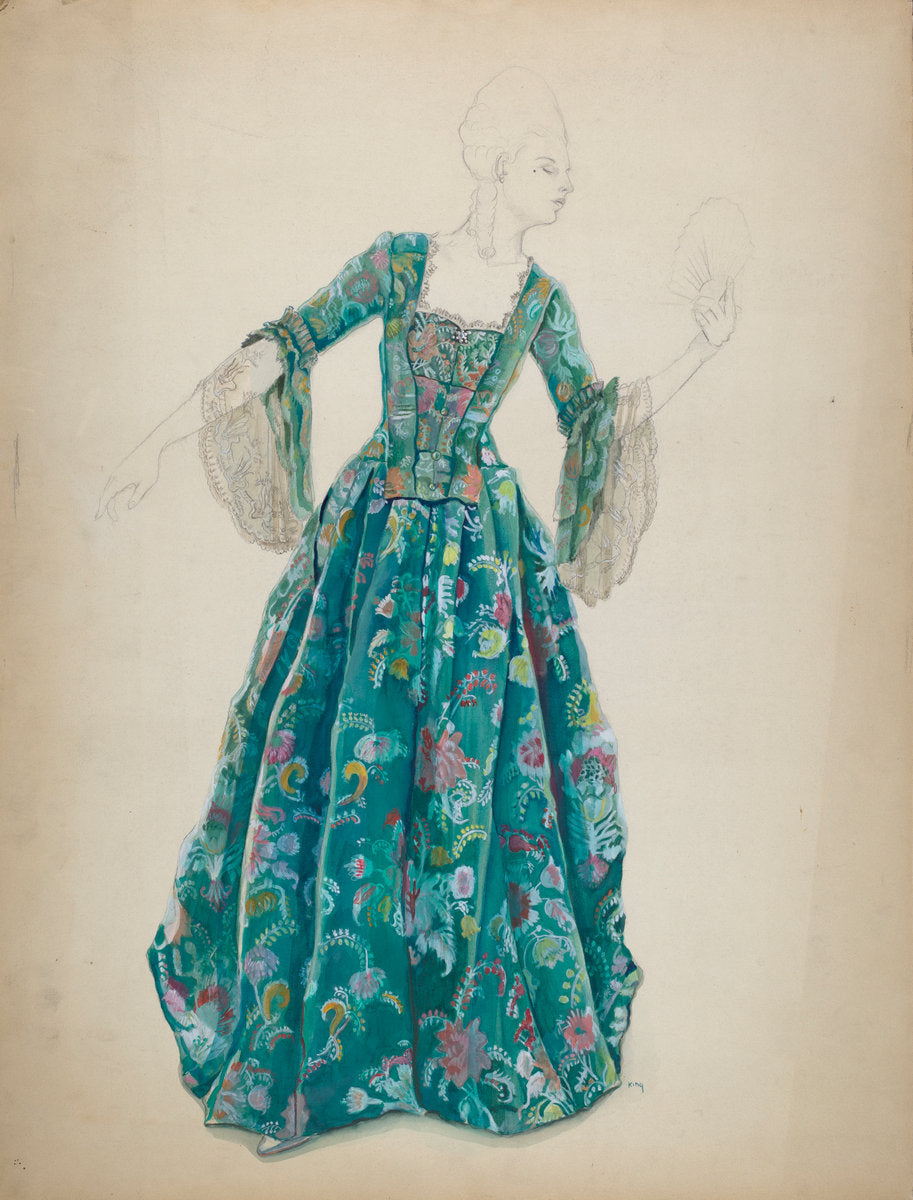 Dress by Gwyneth King (American, active c. 1935), 16X12"(A3)Poster Print