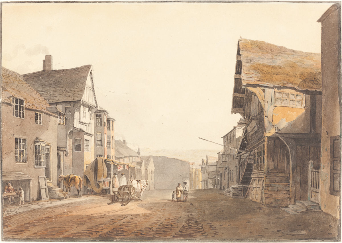 Conway in North Wales by John Varley (British, 1778 - 1842), 16X12"(A3)Poster Print