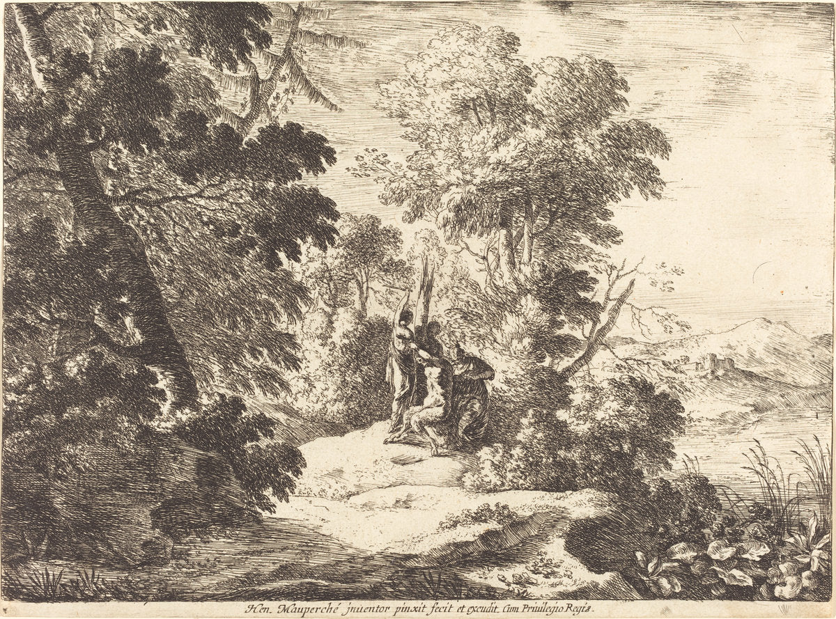 The Flaying of Marsyas by Henri Mauperche (French, c. 1602 - 1686), 16X12"(A3)Poster Print