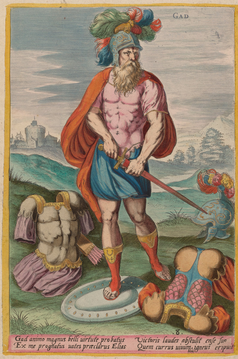 Gad by Jan Sadeler I after Crispen van den Broecke (Flemish, 1550 - 1600), 16X12"(A3)Poster Print