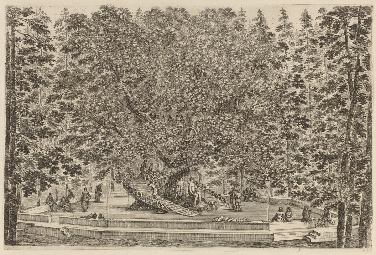 The Inhabited Tree by Stefano Della Bella (Italian, 1610 - 1664), 16X12"(A3)Poster Print