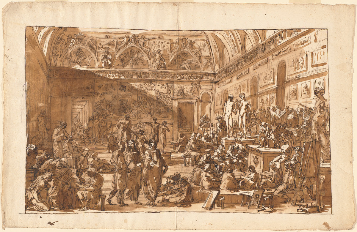 The School of Rome by Felice Giani (Italian, 1758 - 1823), 16X12"(A3)Poster Print