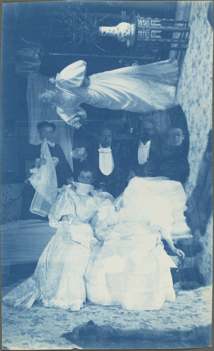 1890s by American 19th Century (Untitled (Double exposure of several people in interior)), 16X12"(A3)Poster Print